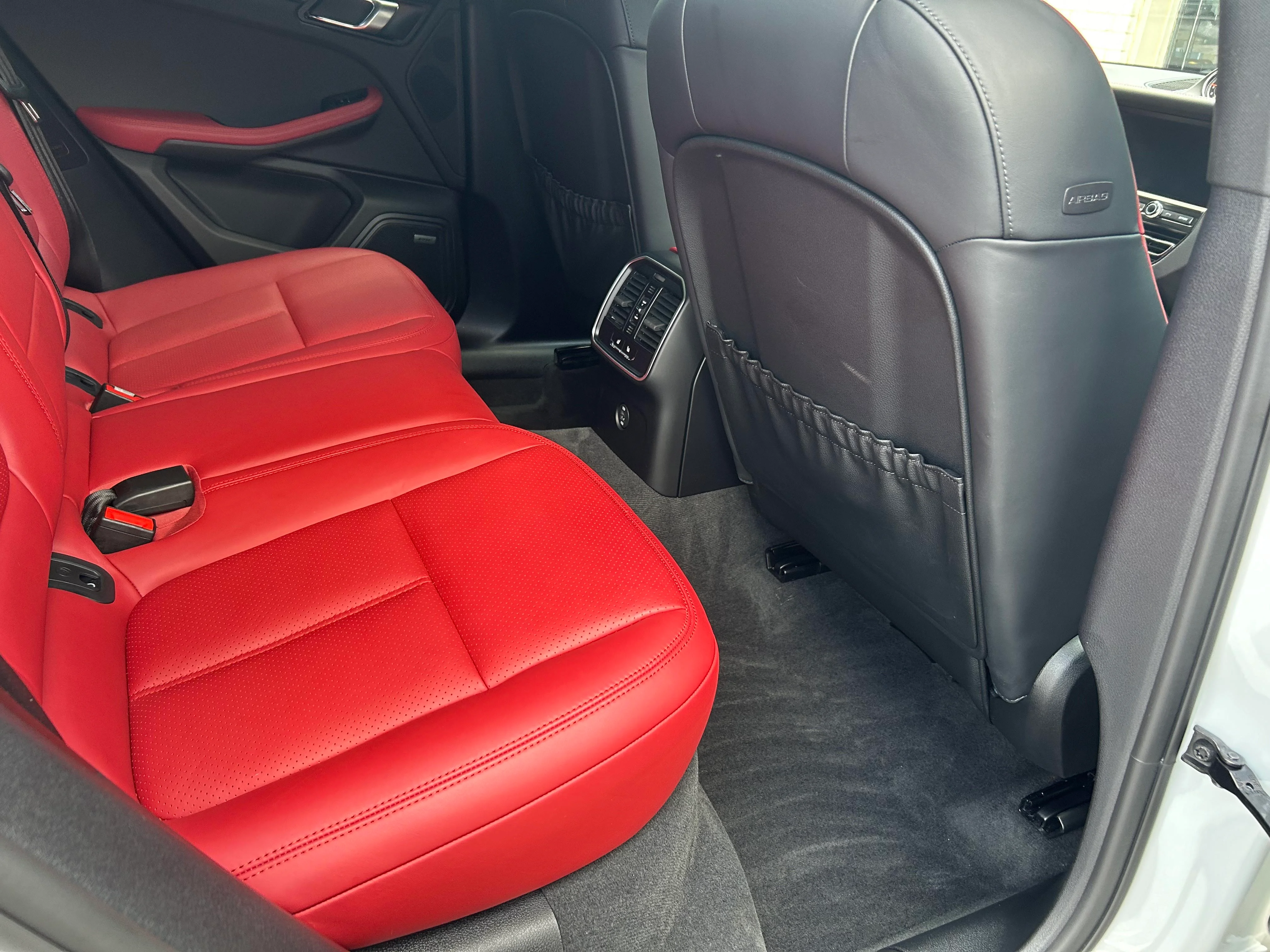 Red interior of Car in Frisco