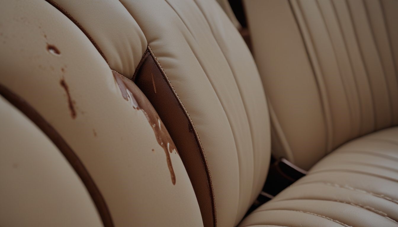 Stained interior of car in Frisco